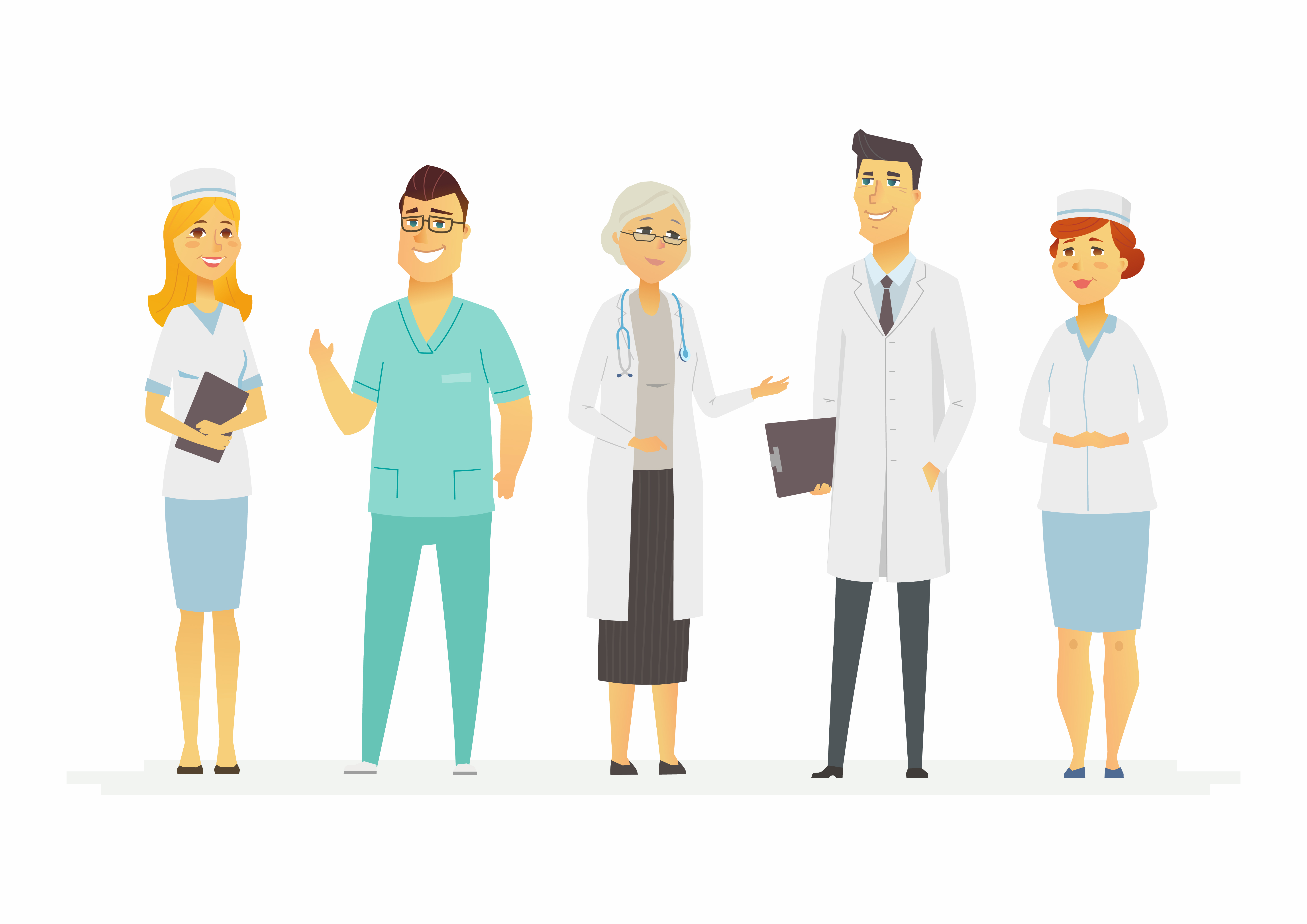 Doctors - cartoon people characters isolated illustration